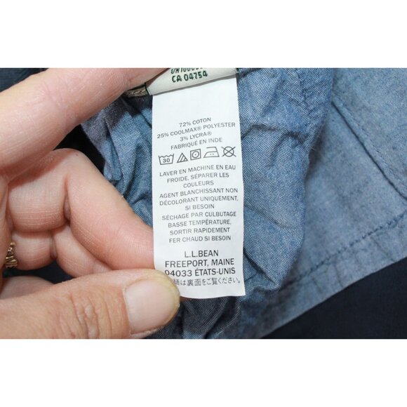 LL Bean Comfort Stretch Chino 8" Inseam Shorts Navy Blue Size 38 W - Picture 9 of 10